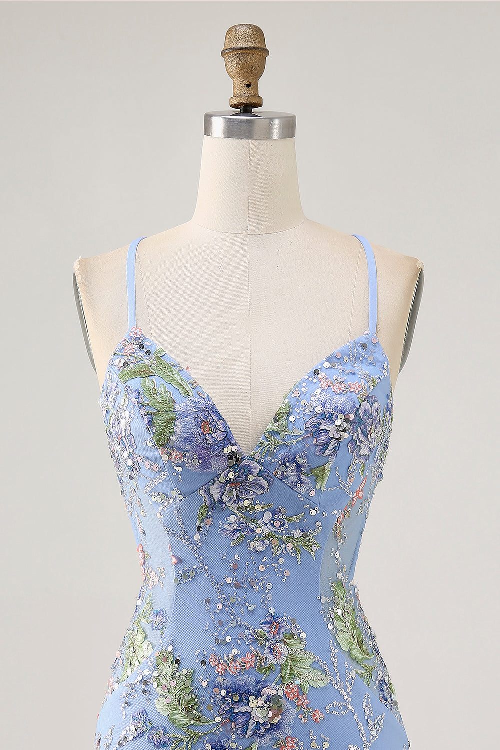 Sparkly Pink Floral Embroidered Short Tight Homecoming Dress with Sequins