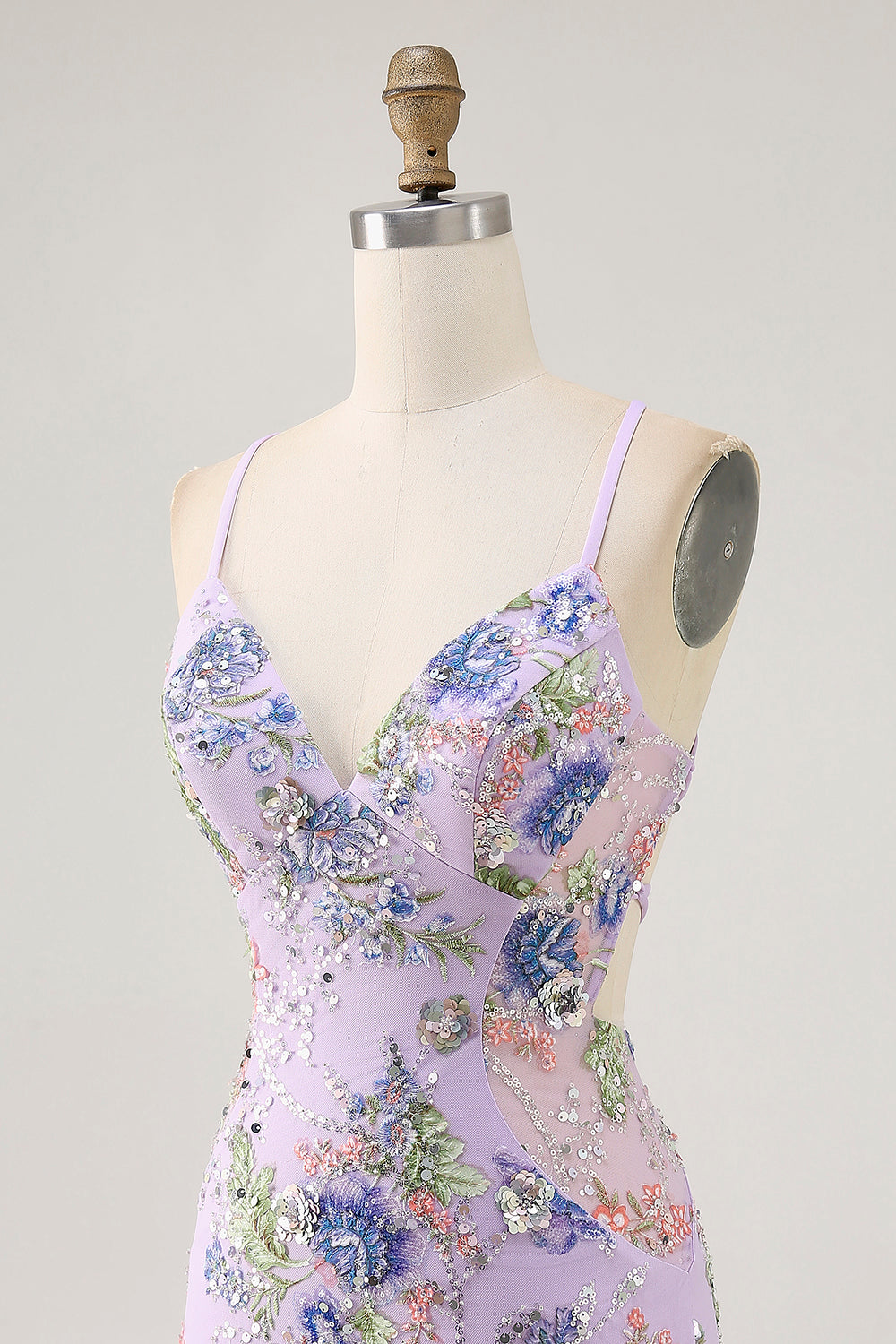 Sparkly Pink Floral Embroidered Short Tight Homecoming Dress with Sequins
