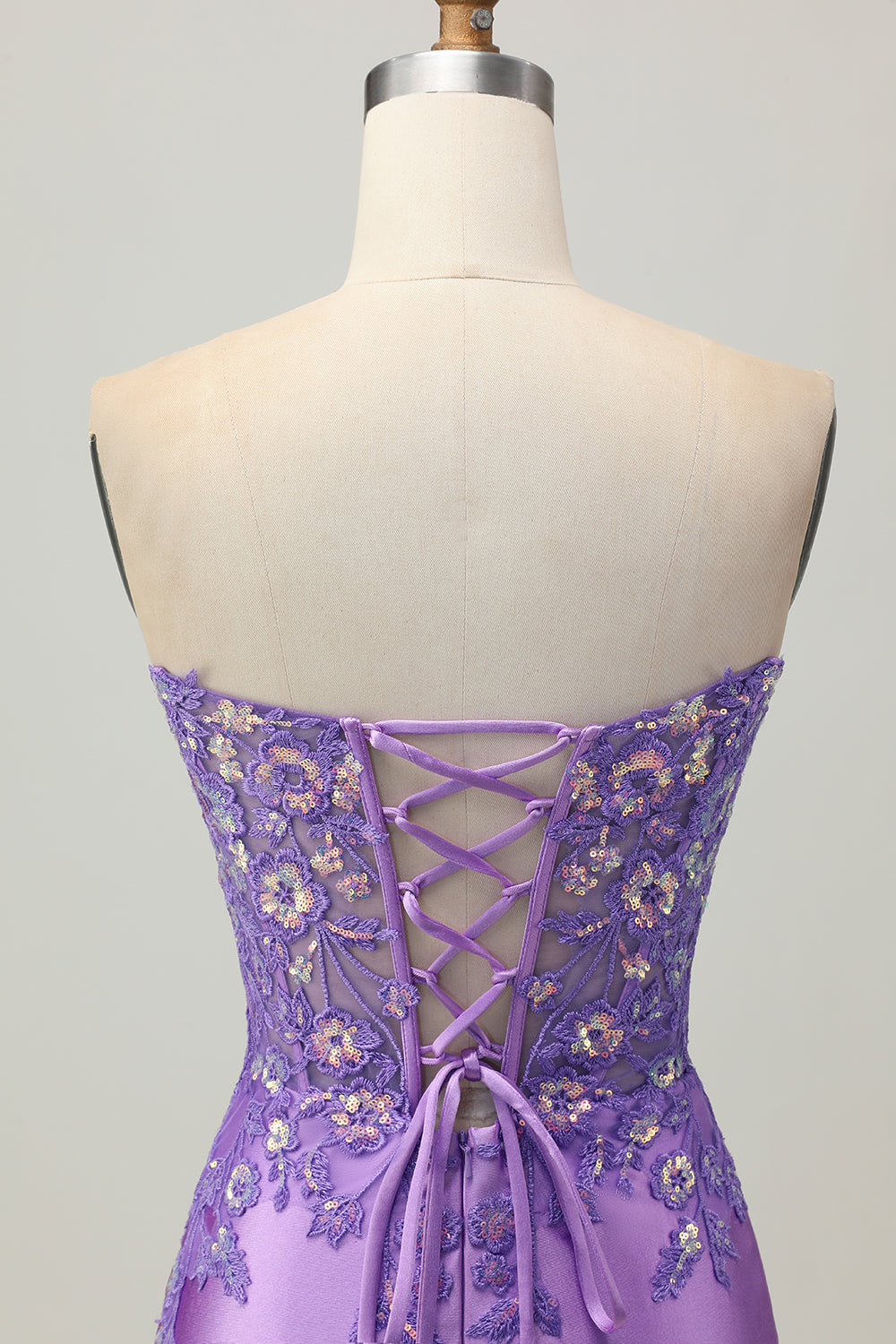 Sparkly Light Blue Corset Tight Sequined Short Appliqued Homecoming Dress